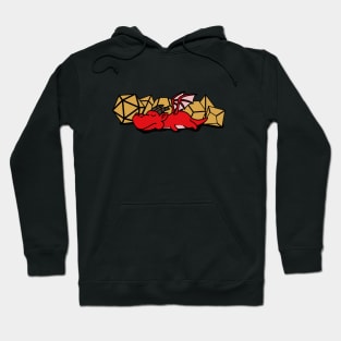 Sleeping Dragon with Polyhedral Dice Set TRPG Tabletop RPG Gaming Addict Hoodie